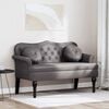 vidaXL Καναπές Chesterfield Γκρι 120,5 x 65 x 75 εκ. Τεχνητό Δέρμα