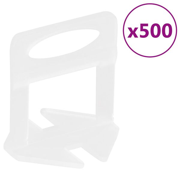 vidaXL Σύστημα Ευθυγράμμισης Πλακιδίων 250 Σφήνες 500 Κλιπ 2 χιλ.
