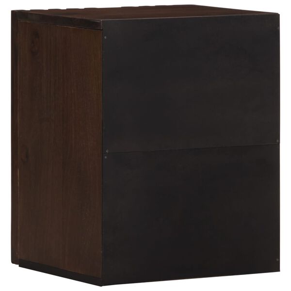 vidaXL Ντουλάπι Μπάνιου Επιτοίχιο Καφέ 38x34x48 εκ. Μασίφ Ξύλο Μάνγκο
