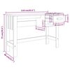 vidaXL Γραφείο HAMAR Σκ. Γκρι 110 x 40 x 75 εκ. Μασίφ Ξύλο Πεύκου