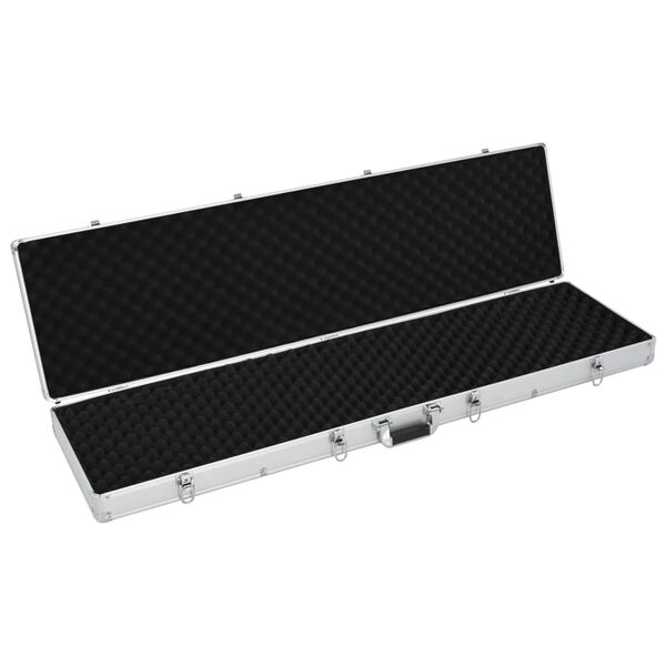 vidaXL Βαλίτσα Όπλου Ασημί 134 x 35 x 12 εκ. από Αλουμίνιο