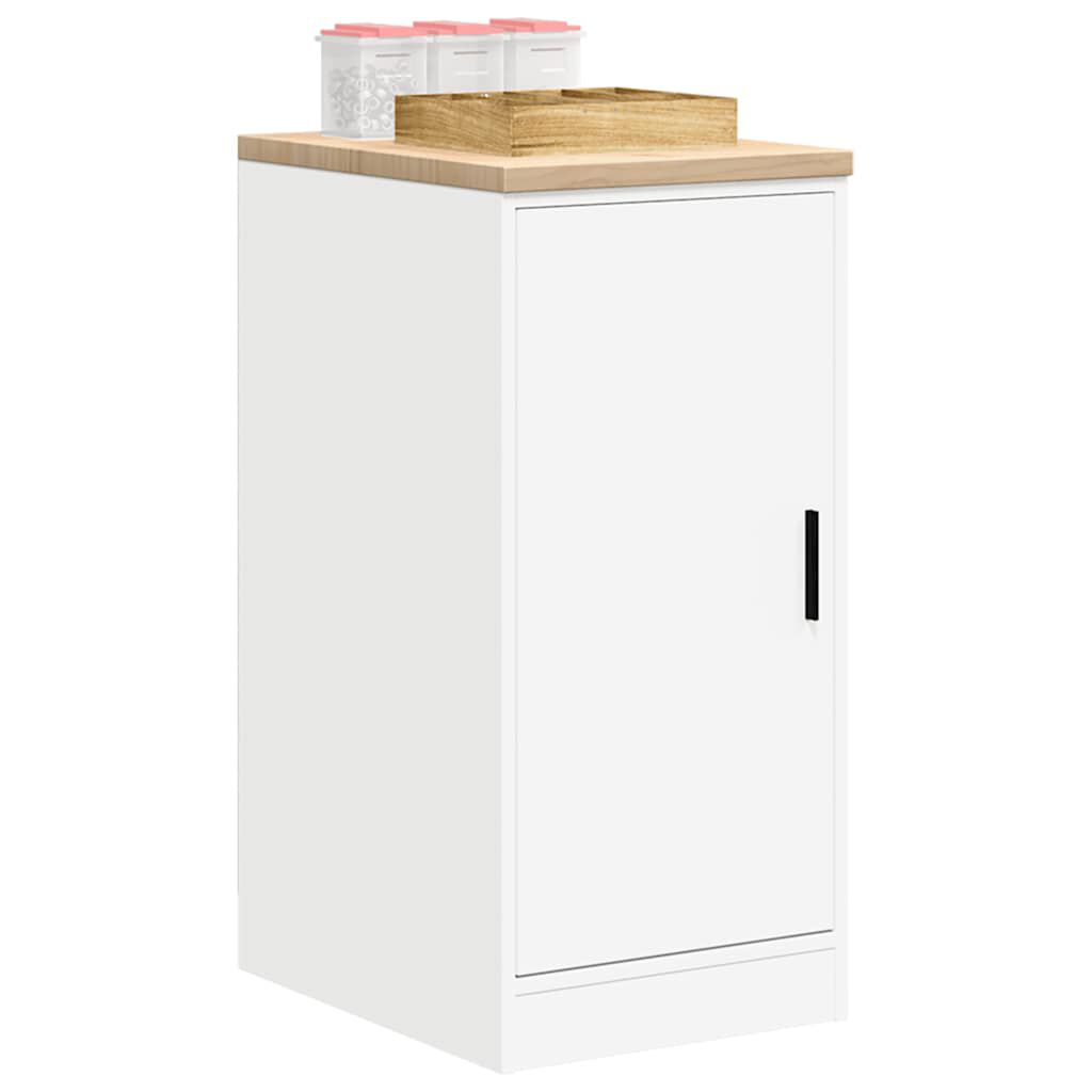 vidaXL ντουλάπι αποθήκευσης γκαράζ Λευκό 40x51x85 εκ μασίφ ξύλο πεύκο