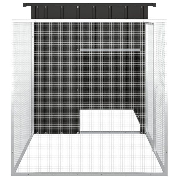 vidaXL Κλουβί Κουνελιών Ανθρακί 200x91x100 εκ. από Γαλβανισμένο Χάλυβα