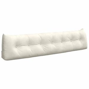 vidaXL Μαξιλάρι Πλάτης Κρεμ 200 x 24 x 50 εκ Βελούδο