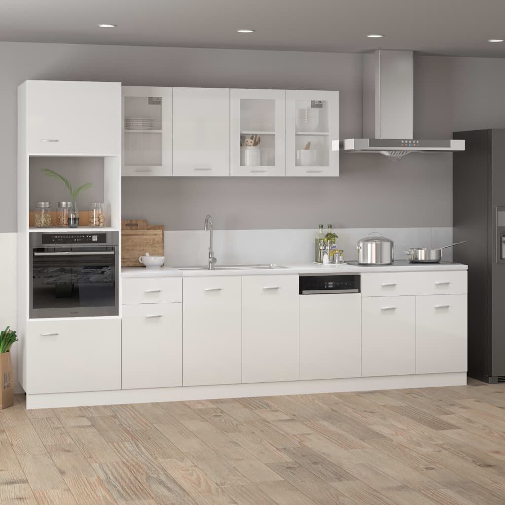 vidaXL Πρόσοψη Πλυντηρίου Πιάτων Lyon Γυαλ. Λευκό 45x3x67εκ.