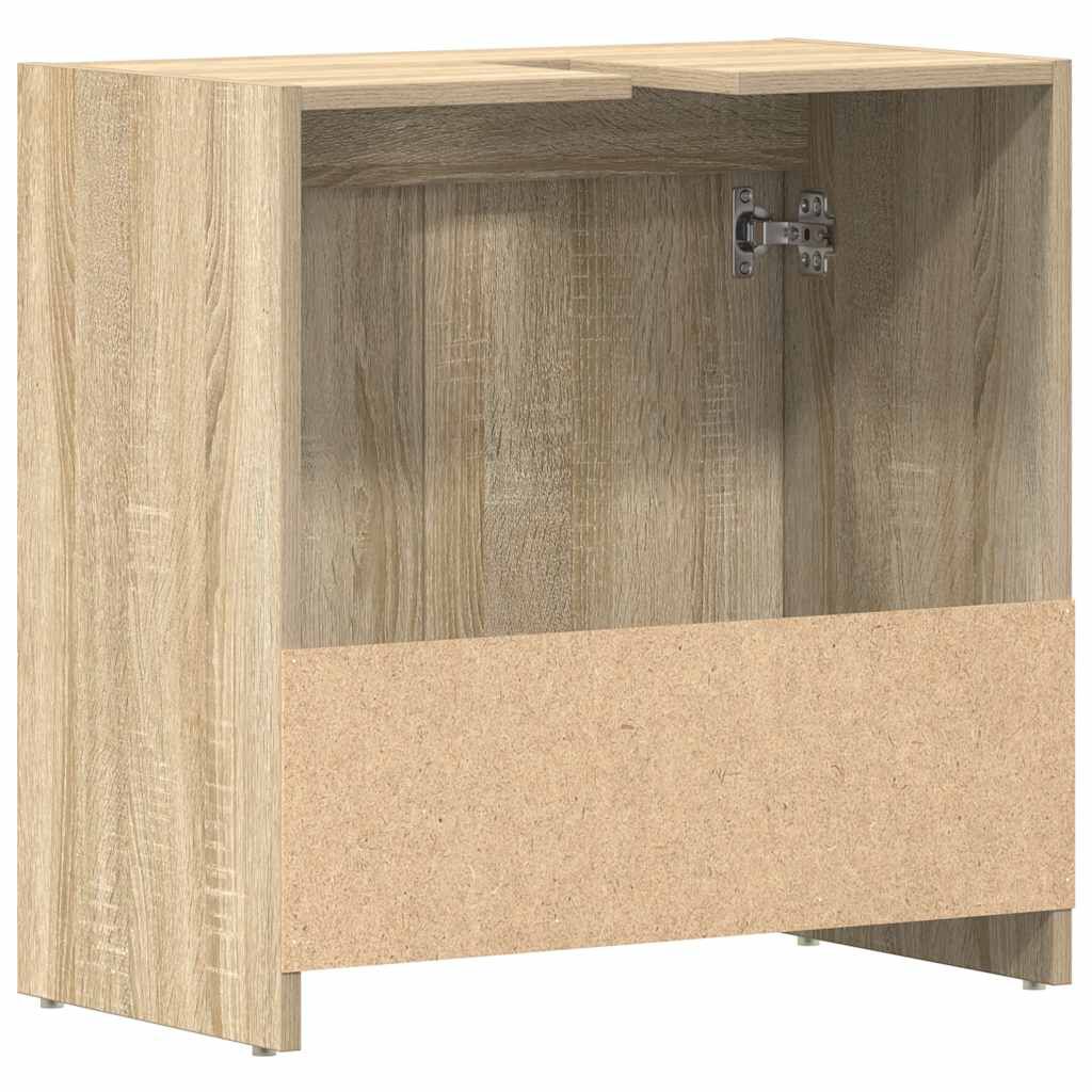 vidaXL Ντουλάπι Νιπτήρα Sonoma Δρυς 60 x 33 x 61 εκ. από Επεξ. Ξύλο