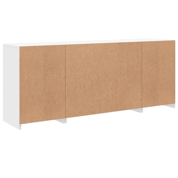 vidaXL Μπουφές με Φώτα LED Λευκός 163 x 37 x 67 εκ.