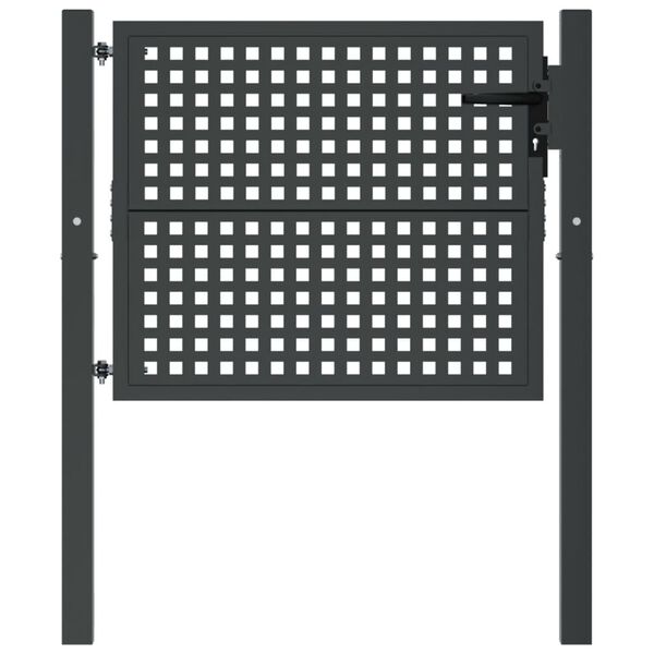vidaXL Πύλη Κήπου Ανθρακί 105 x 125 εκ. Ατσάλινη