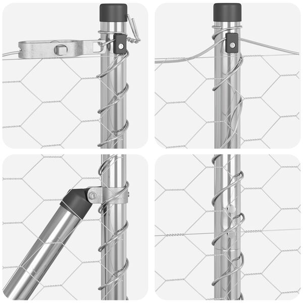 Περίφραξη Hexagon vidaXL 1.4x50 μ Γαλβανισμένος Χάλυβας
