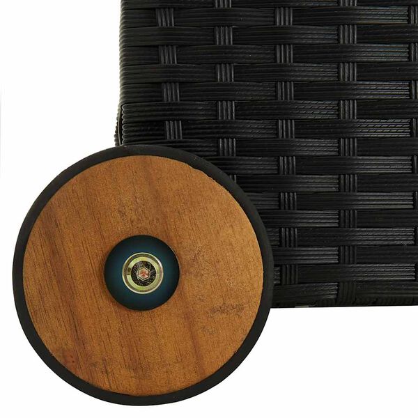 vidaXL Κουτί Αποθήκευσης Κήπου Μαύρο 120x65x61 εκ. Συνθετικό Ρατάν