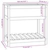 vidaXL Ζαρντινιέρα με Ράφι Λευκή 82,5x54x81 εκ. Μασίφ Ξύλο Πεύκου