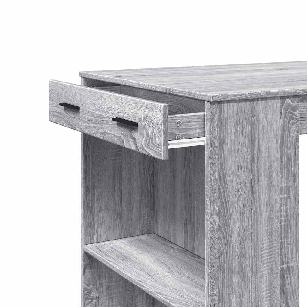 vidaXL Τραπέζι Μπαρ Γκρι Sonoma 102x70x103,5 εκ. Επεξεργ. Ξύλο