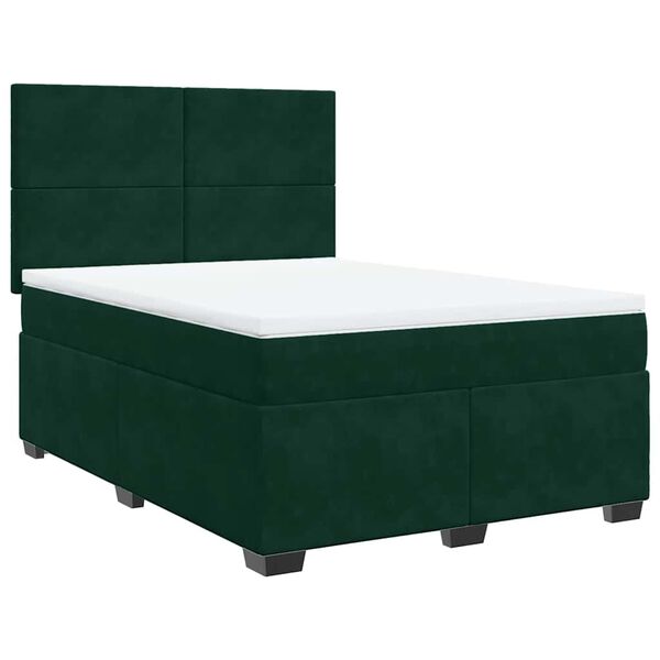 vidaXL &Kappa;&rho;&epsilon;&beta;ά&tau;&iota; Boxspring &mu;&epsilon; &Sigma;&tau;&rho;ώ&mu;&alpha; &Sigma;&kappa;&omicron;ύ&rho;&omicron; &Pi;&rho;ά&sigma;&iota;&nu;&omicron; 140x200&epsilon;&kappa;. &Beta;&epsilon;&lambda;&omicron;ύ&delta;&iota;&nu;&omicron;