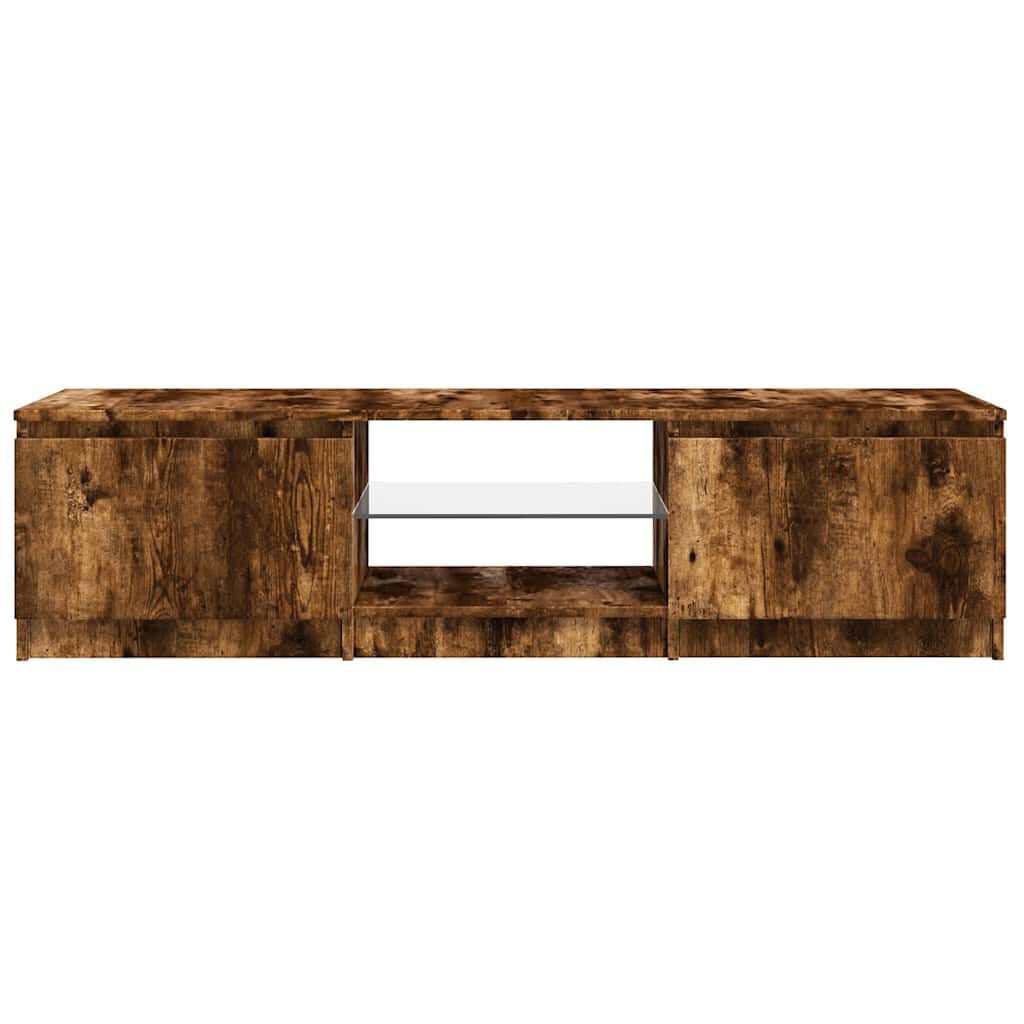 vidaXL Έπιπλο Τηλεόρασης με LED Καπνιστή Δρυς 140x40x35,5 εκ.