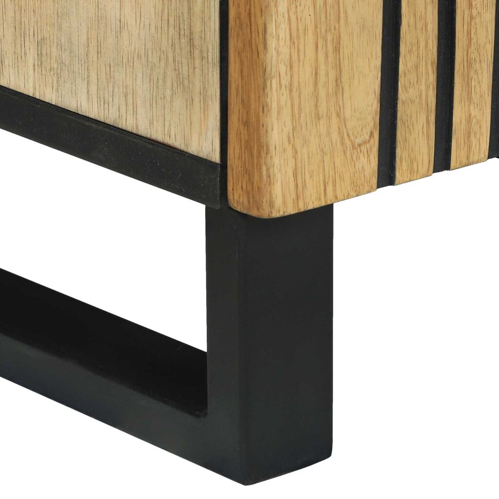 vidaXL Ντουλάπα Μπάνιου 38x33.5x58 cm Συμπαγές Ξύλο Μάνγκο & Μηχανικά Ξύλα