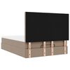 vidaXL Οθωμανικό κρεβάτι με στρώμα & LEDs Cappucino Faux Leather