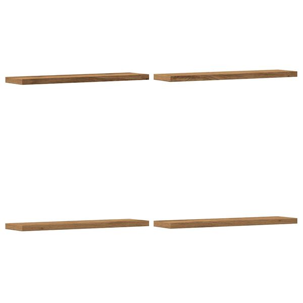 vidaXL Ράφια Τοίχου 4 τεμ. Artisan Δρυς 40x10x1,5εκ. από Επεξεργ. Ξύλο