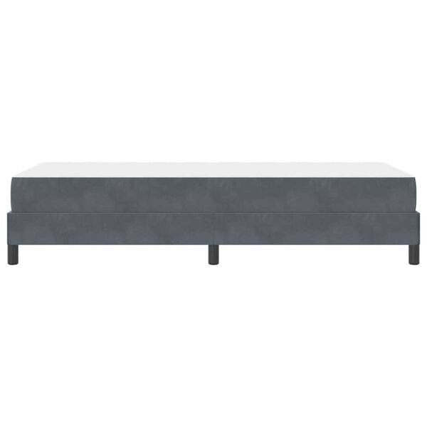 vidaXL Κρεβάτι box spring με στρώμα Σκούρο Γκρι 90 x 190 cm Βελούδο