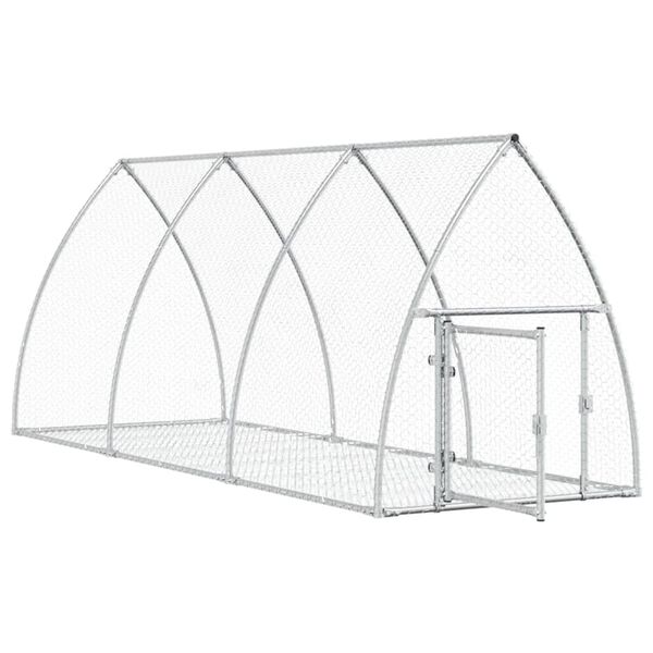 vidaXL Κλουβί Κουνελιών Ασημί 300x105x120 εκ. από Γαλβανισμένο Χάλυβα