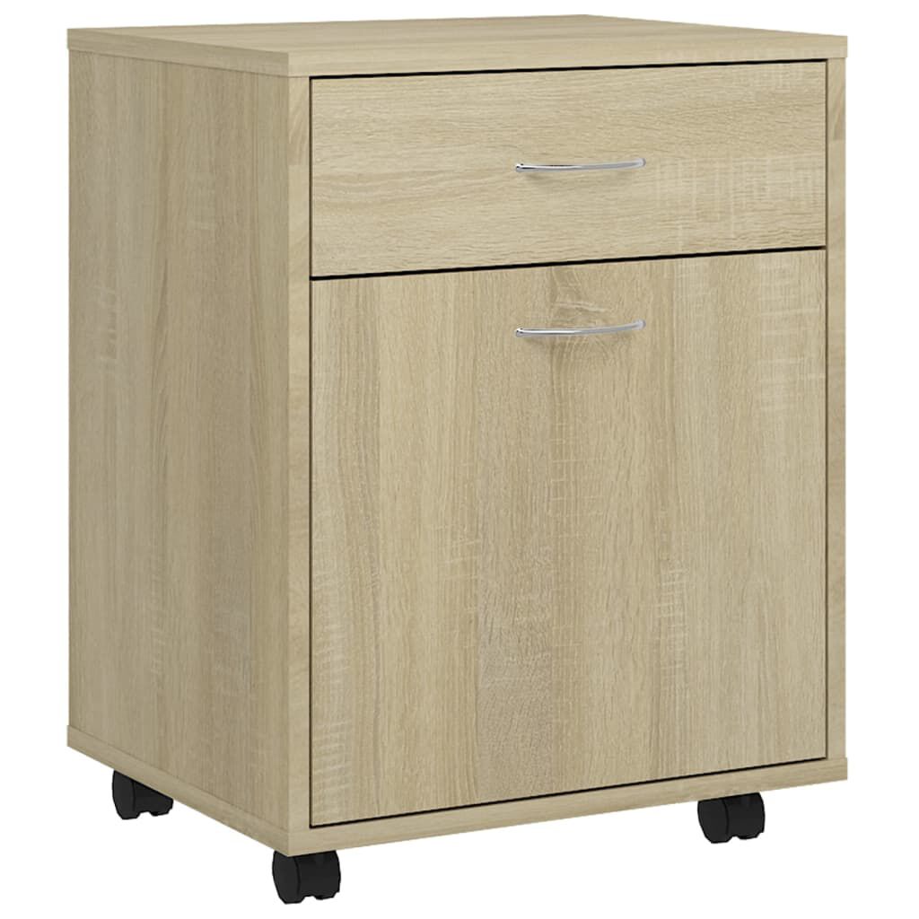vidaXL Ντουλάπι Τροχήλατο Sonoma Δρυς 45 x 38 x 54 εκ. από Επεξ. Ξύλο