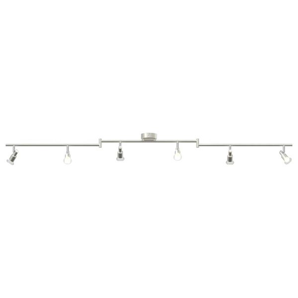 vidaXL Σποτ οροφής Βουρτσισμένο Νίκελ 176.5 x 9.5 x 14 εκ Ατσάλι