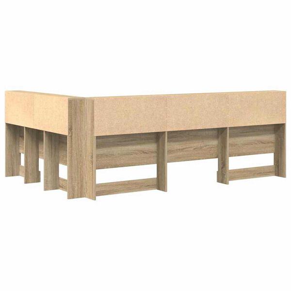 vidaXL Κεφαλάρι Αποθήκης με ράφι Sonoma Δρυς 120 cm Επεξεργασμένο ξύλο