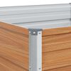 vidaXL Ζαρντινιέρα Υπερυψωμένη Ασημί 160x80x77 εκ. Γαλβανισμ. Χάλυβας