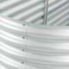 vidaXL Ζαρντινιέρα Υπερυψωμένη Ασημί 400x80x81 εκ. Γαλβανισμ. Χάλυβας