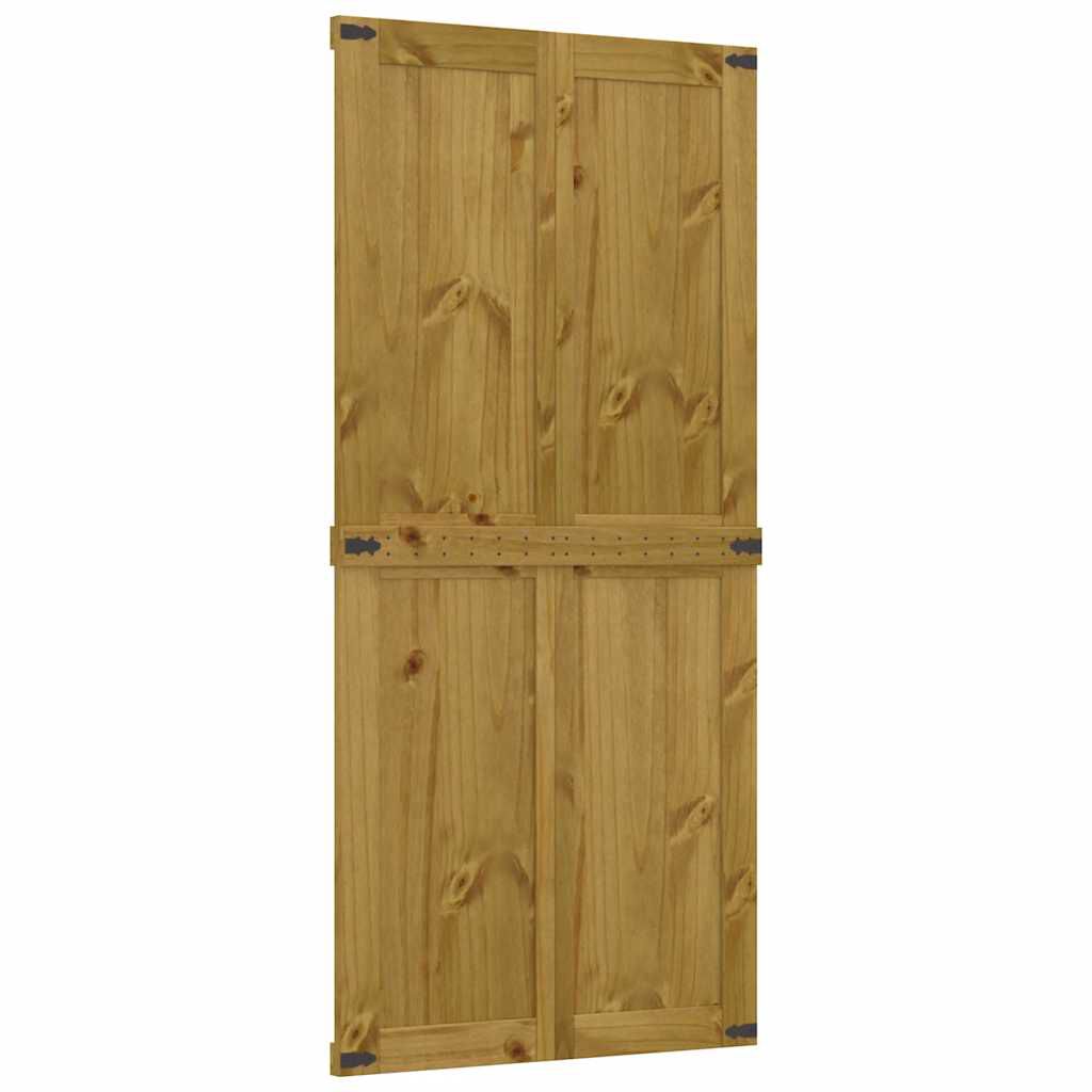 vidaXL Πόρτα αχυρώνα CORONA 90x210 cm μασίφ ξύλο πεύκο