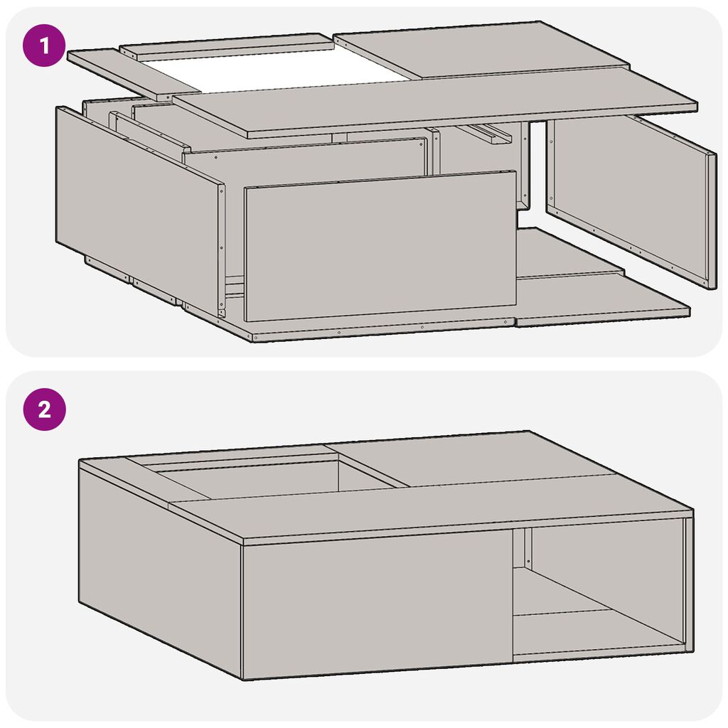 vidaXL Φωτιά με αποθήκευση ξύλων 100x100x30 εκ. Ατσάλι που καιρικά προσαρμόζεται