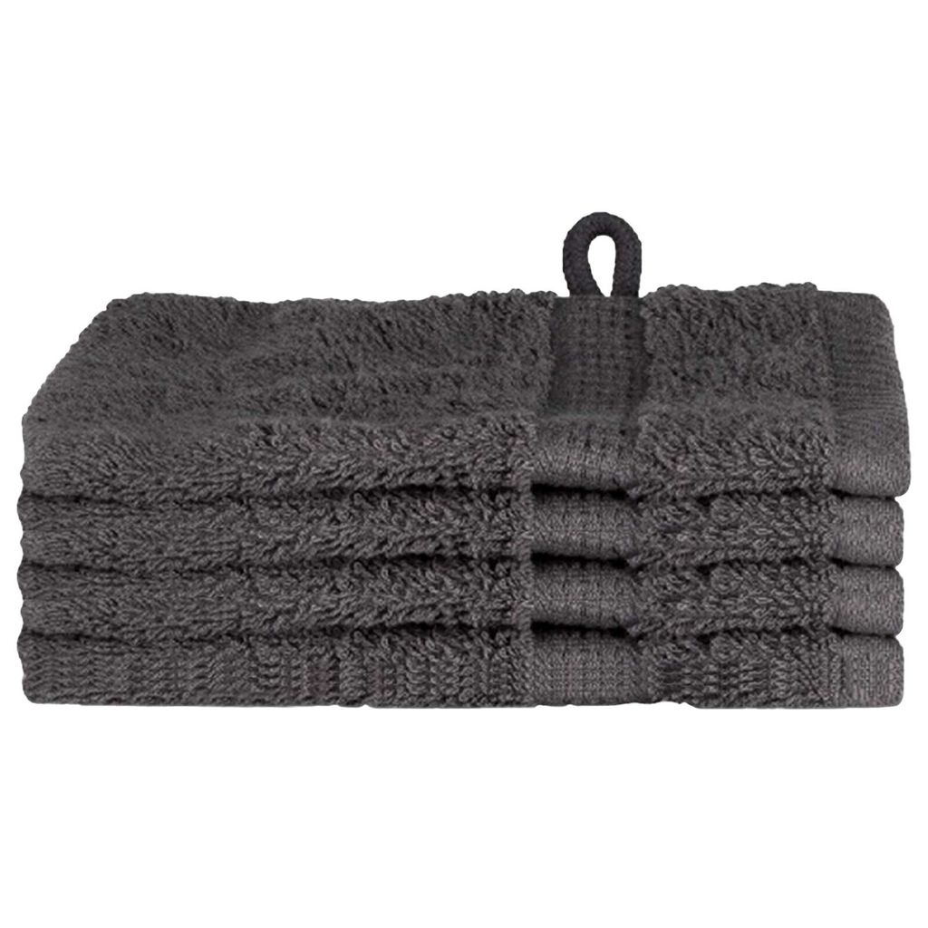 vidaXL Πετσέτες 4 pcs Ανθρακί 15 x 21 cm Βαμβάκι