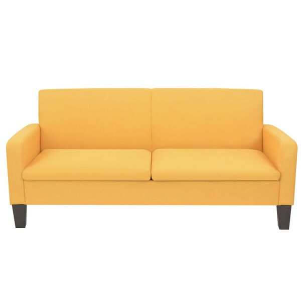 vidaXL Καναπές Τριθέσιος Κίτρινος 180 x 65 x 76 εκ.