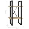 vidaXL Βιβλιοθήκη με 2 Ράφια Sonoma Δρυς 40 x 30 x 70 εκ. Επεξ. Ξύλο