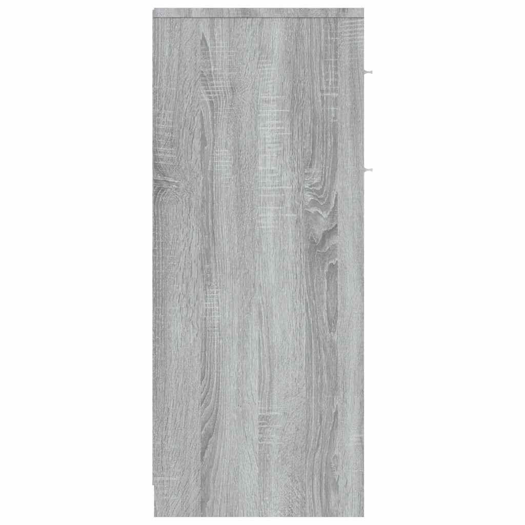 vidaXL Ντουλάπι Μπάνιου Γκρι Sonoma 60x33x80 εκ. Επεξεργασμένο Ξύλο