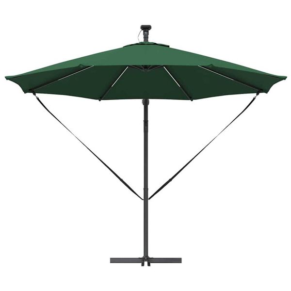 vidaXL Ομπρέλα Cantilever Banana Πράσινο 294 x 294 x 248 cm
