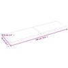 vidaXL Ράφι Τοίχου Σκούρο Καφέ 180x50x(2-6) εκ. Επεξ. Μασίφ Ξύλο Δρυός