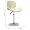 vidaXL Σκαμπό Μπαρ Κρεμ Βελούδινο