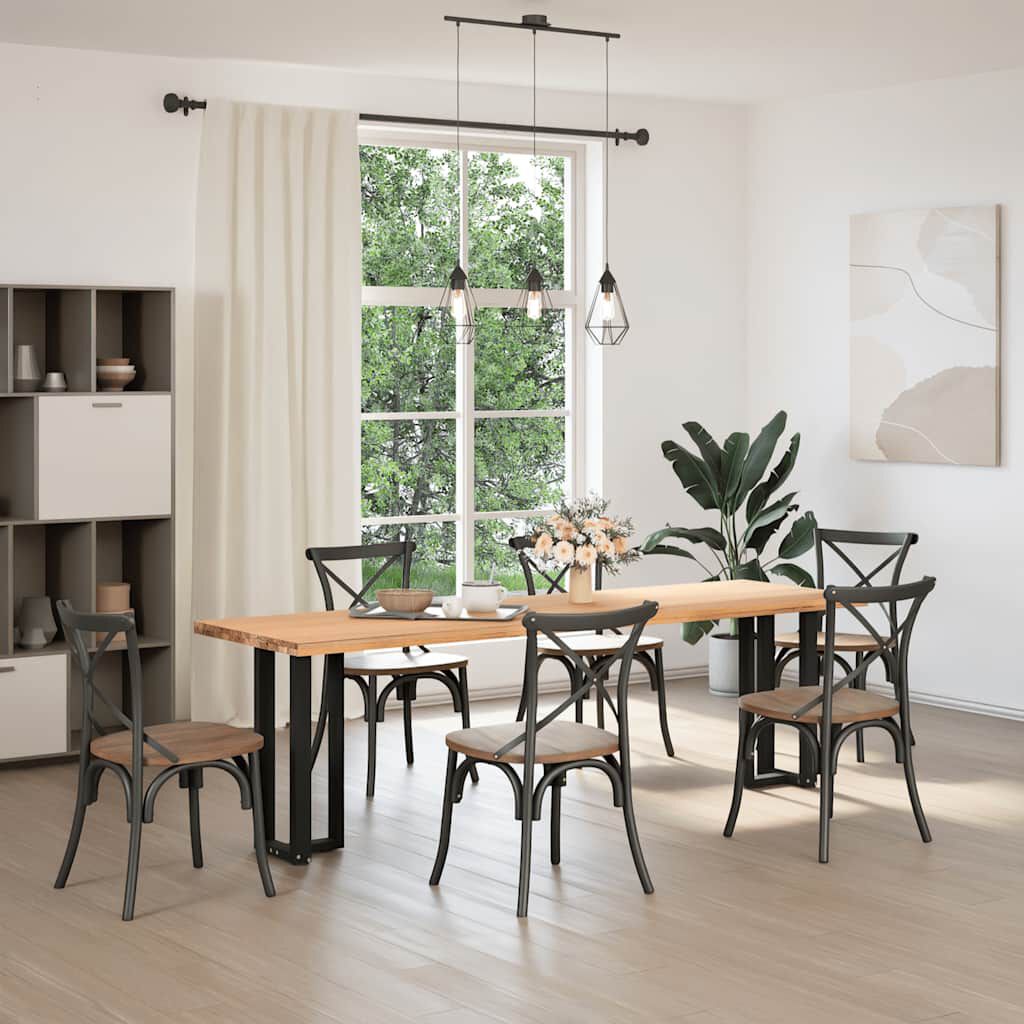 vidaXL Πόδια Κονσόλας σε Σχήμα Τ, 2 τεμ. Μαύρο 25x28x(72-73) εκ. Ατσάλι