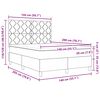 vidaXL Κρεβάτι με ελατήρια με στρώμα Μαύρο 140 x 200 cm Βελούδο