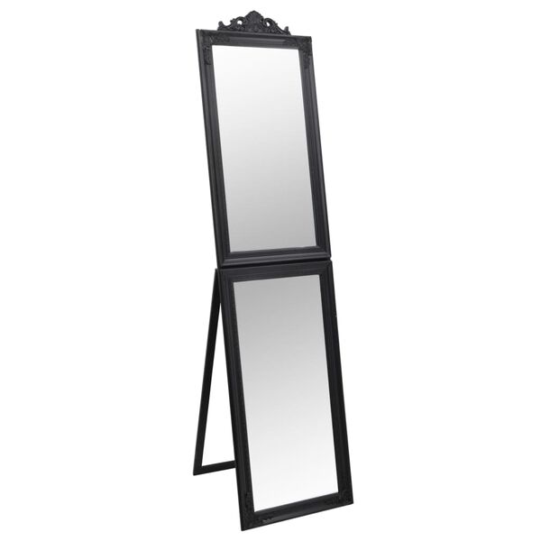 vidaXL Καθρέπτης Επιδαπέδιος Μαύρος 45 x 180 εκ.