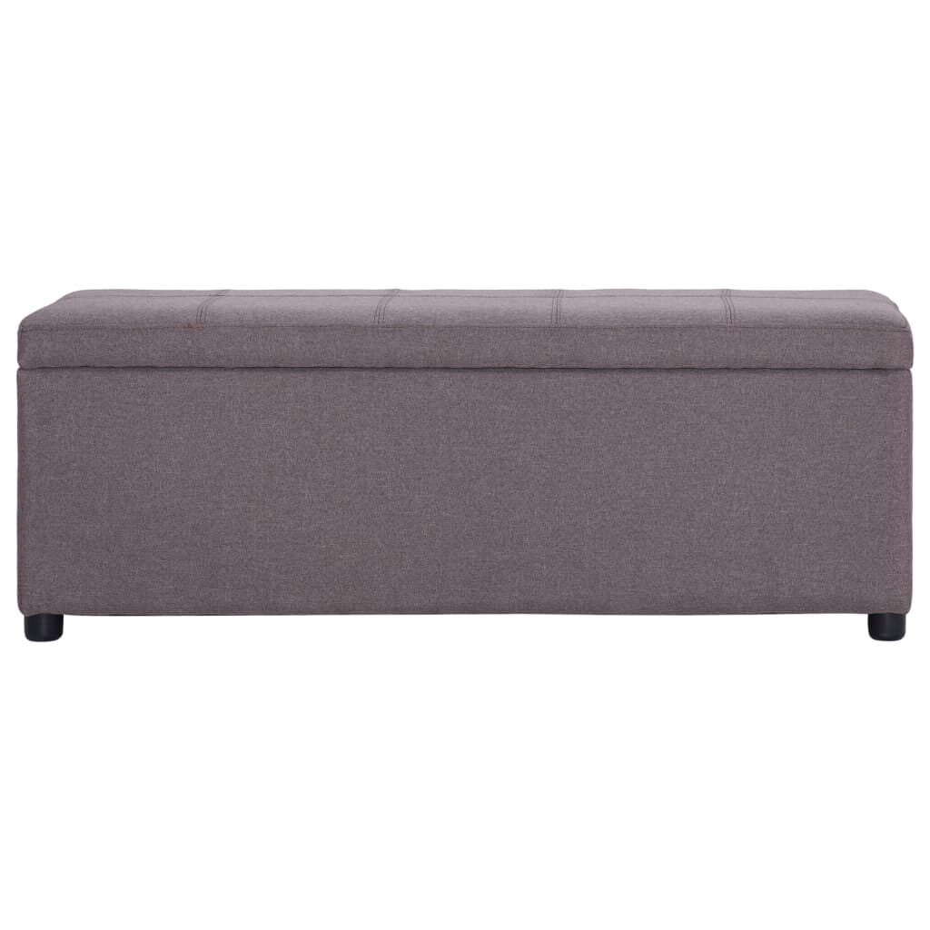 vidaXL Πάγκος με Αποθηκευτικό Χώρο Χρώμα Taupe 116 εκ. από Πολυεστέρα