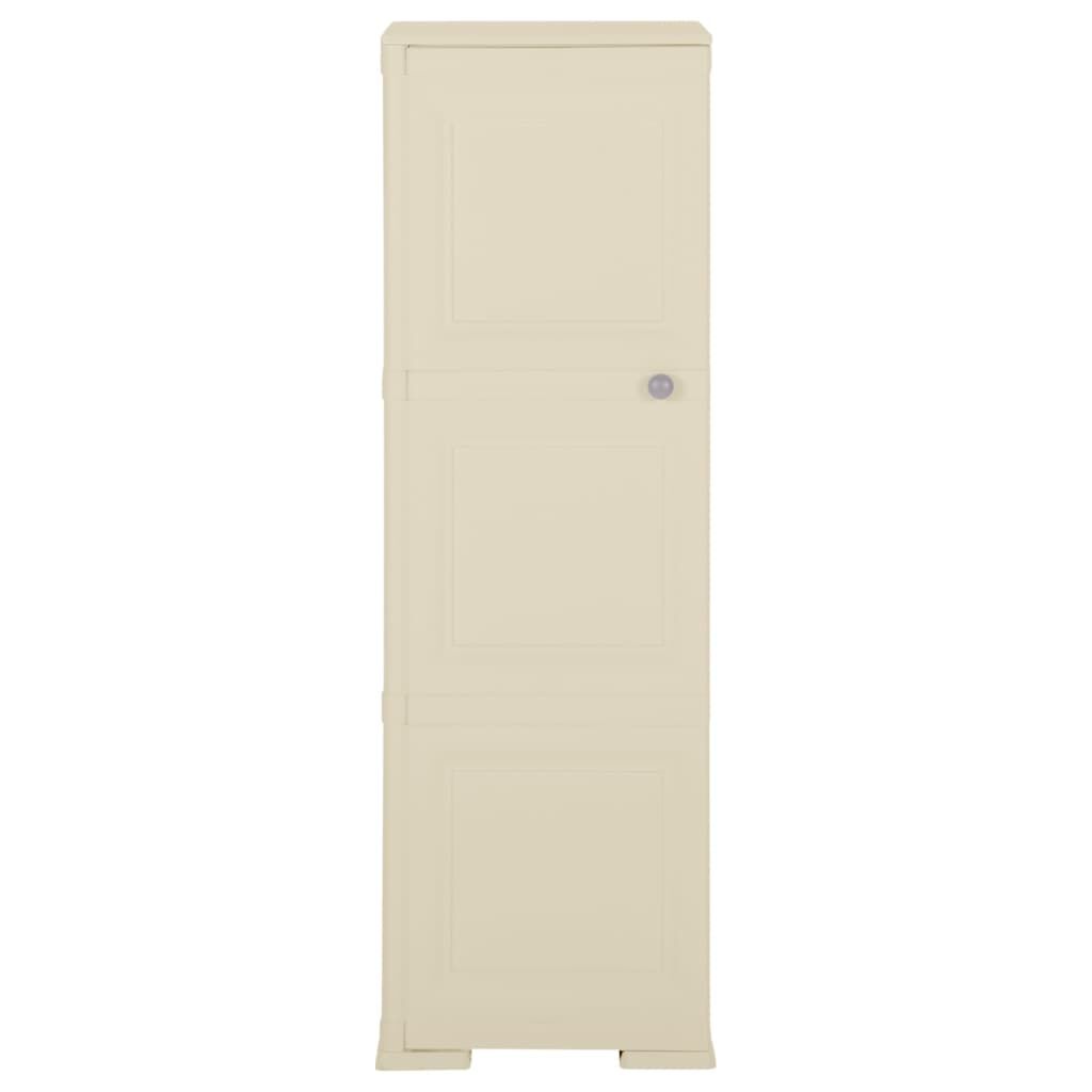 vidaXL Πλαστικό Ντουλάπι Angora Λευκό 40 x 43 x 125εκ. με Σχέδιο Ξύλου