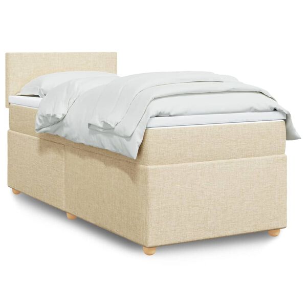 vidaXL &Kappa;&rho;&epsilon;&beta;ά&tau;&iota; Boxspring &mu;&epsilon; &Sigma;&tau;&rho;ώ&mu;&alpha; &Kappa;&rho;&epsilon;&mu; 90x200 &epsilon;&kappa;.&Upsilon;&phi;&alpha;&sigma;&mu;ά&tau;&iota;&nu;&omicron;