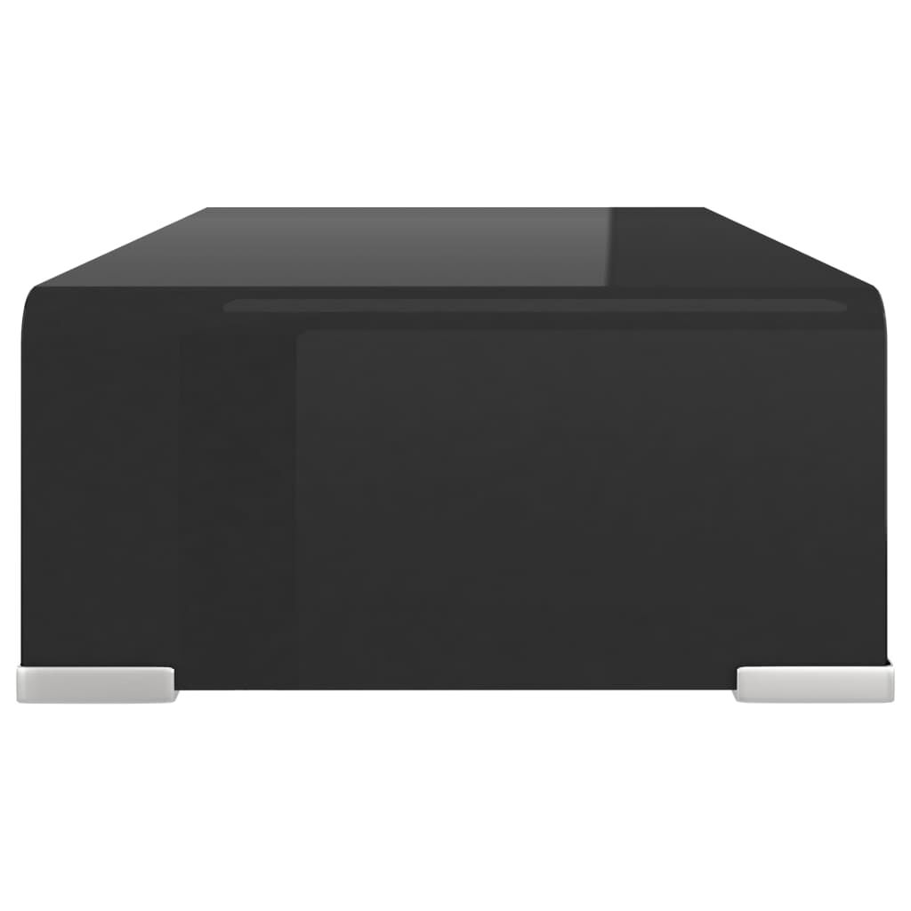 vidaXL Βάση Τηλεόρασης/Οθόνης Μαύρη 40 x 25 x 11 εκ. Γυάλινη