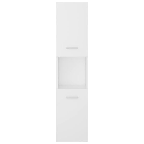 vidaXL Στήλη Μπάνιου Λευκή 30 x 30 x 130 εκ. από Επεξ. Ξύλο
