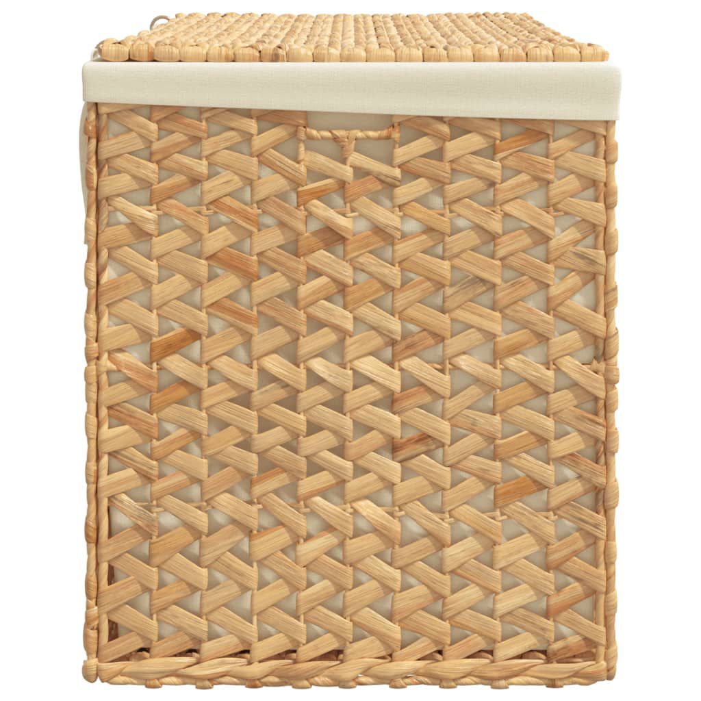 vidaXL Καλάθι Άπλυτων με 3 Τμήματα 75x42,5x52 εκ. από Υάκινθο Νερού
