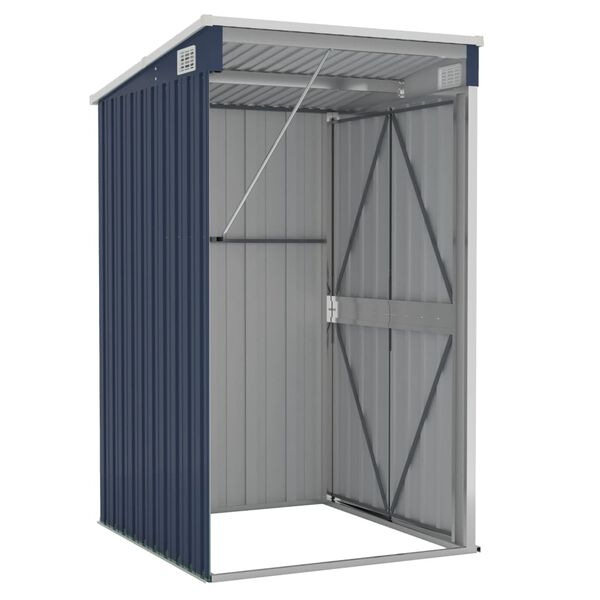 vidaXL Αποθήκη Κήπου Επιτοίχια Ανθρακί 118 x 100 x 178 εκ. από Ατσάλι