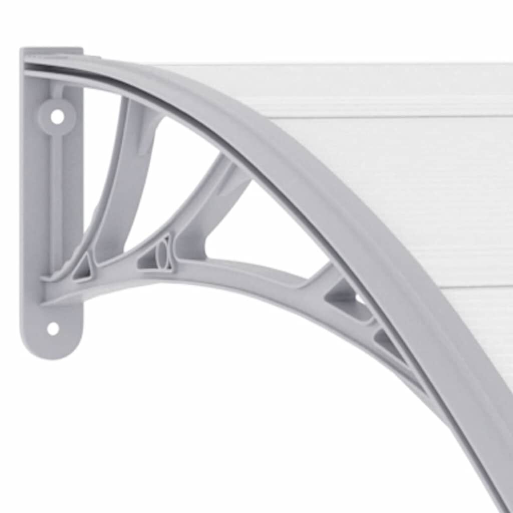 vidaXL Στέγαστρο Πόρτας Γκρι 240 x 100 εκ. Πολυανθρακικό