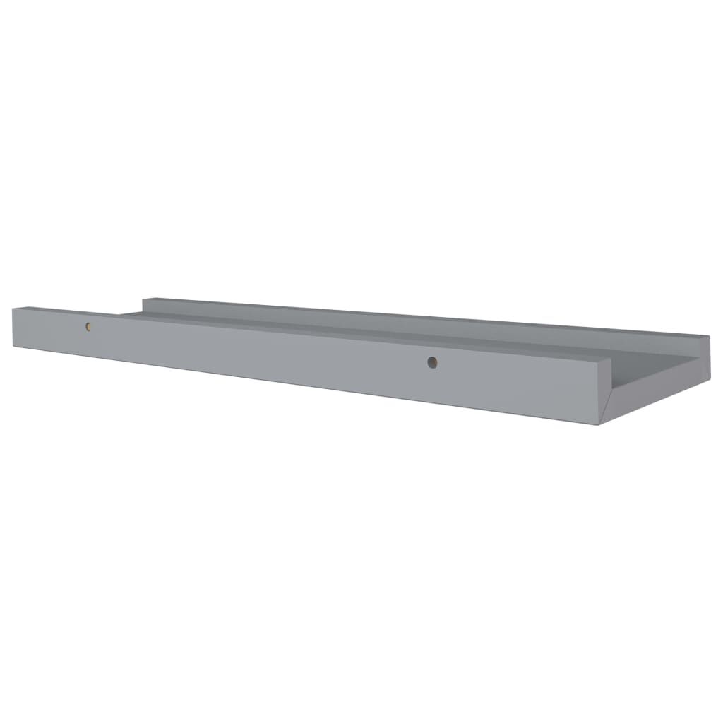 vidaXL Ράφια για Κορνίζες 2 τεμ. Γκρι 40 x 9 x 3 εκ. από MDF