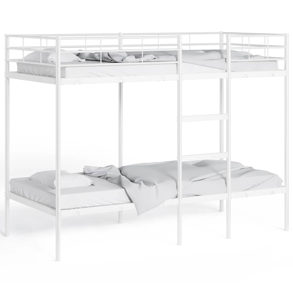 vidaXL Κουκέτα χωρίς στρώμα Λευκό 75x190 cm Ατσάλι